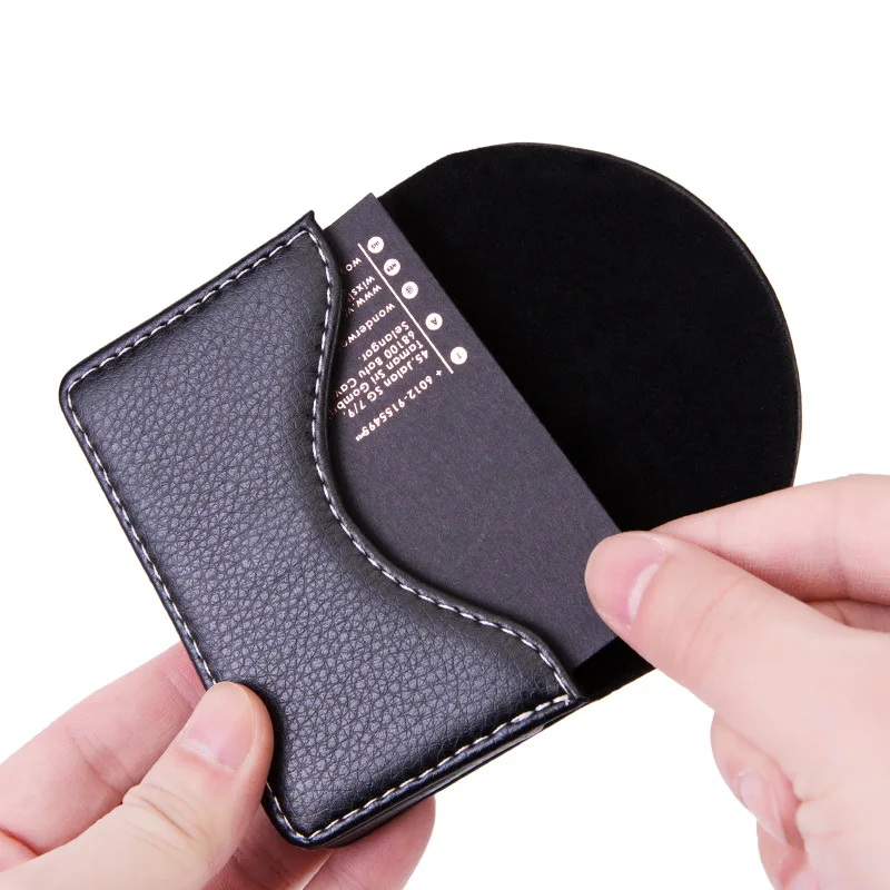 PU Leather Credit Card Holder Men Wallet ID Business Bank Card Case Men Women Brown Black Coin Wallet Small Change Coin Purse