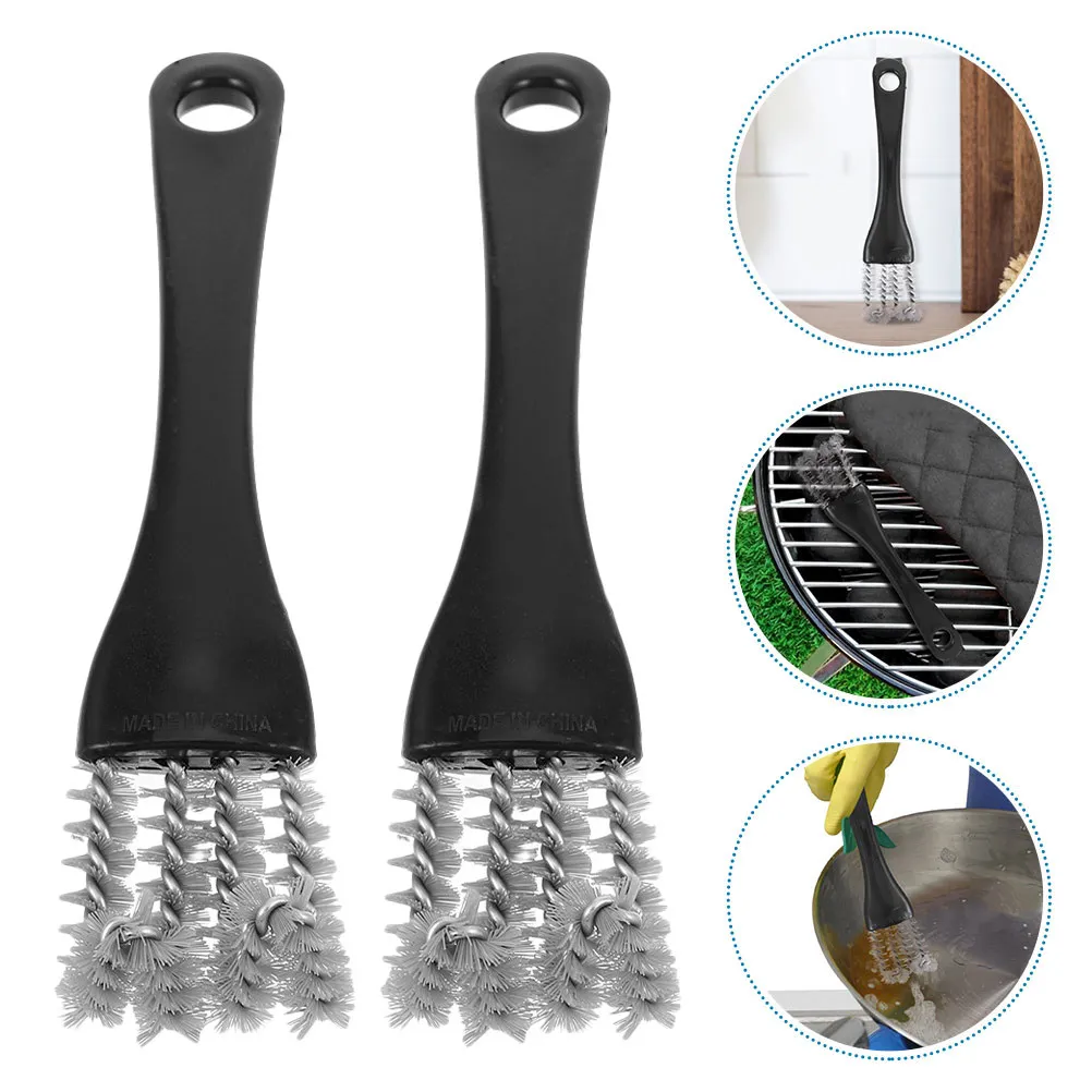 4Pcs Stove Cleaning Brush Multifunctional Portable Kitchen Sink Gap Bbq Grill Scrub Brush Household Outdoor Use