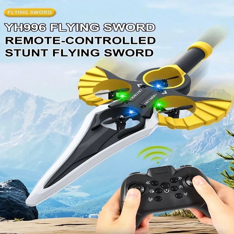 

Tactical Remote Control Flying Sword Toy Children's Electric Flying Sword Drone Model Flying Sword RC Glider for Teens Adults