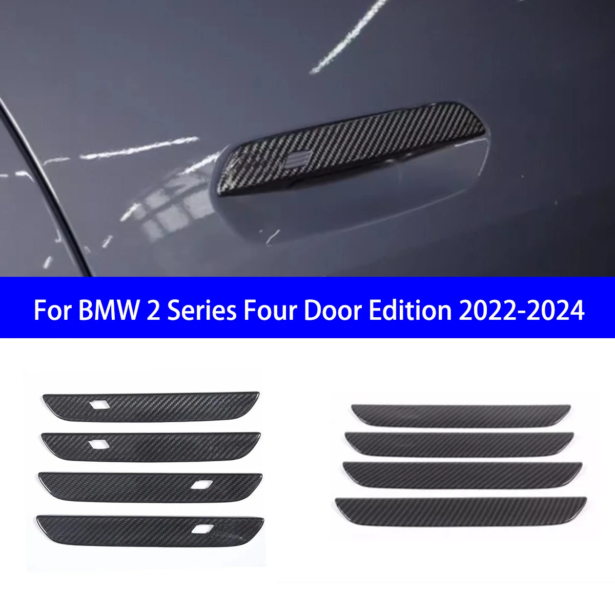 

Suitable for 2022+ BMW 2 Series Four Door/two Door Dry Carbon Fiber Exterior Handle Cover with/without Sensing Exterior Trim