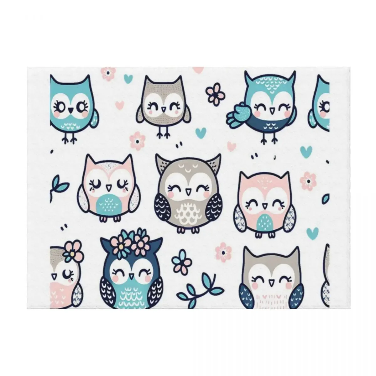 

owl funny face Throw Blanket Thermals For Travel Bed Fashionable Quilt Multi-Purpose Blankets