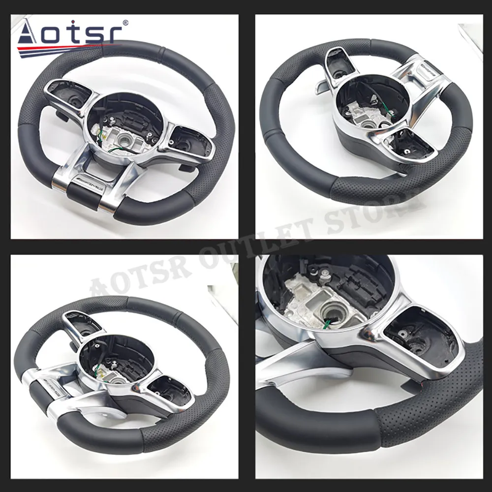 Steering Wheel Control Assembly For Mercedes Benz C Class GLC GLE GLS AEGC Sport AMG Carbon Fiber Retrofit Interior Accessories