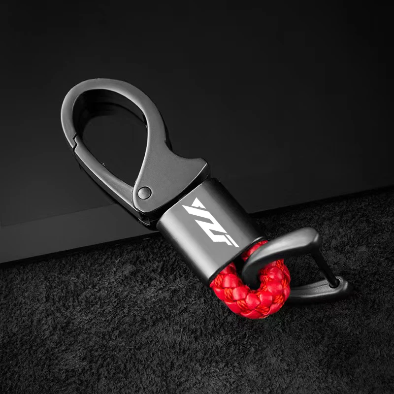 حلقة مفاتيح بحبل مضفر للدراجة النارية ، سلسلة مفاتيح معدنية ، ياماها YZF R1 R3 R6 R25 R125 R1M YZFR1 YZFR6 YZFR3 الملحقات ، شعار مخصص #3