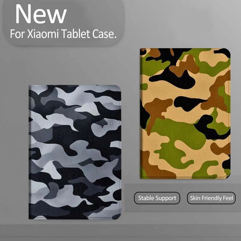 Camouflage style pattern Tablet Case For Xiaomi Redmi Mi Pad 4 5 6 7 8 K SE Mini Pro Plus Max 10.1 11.2  inch