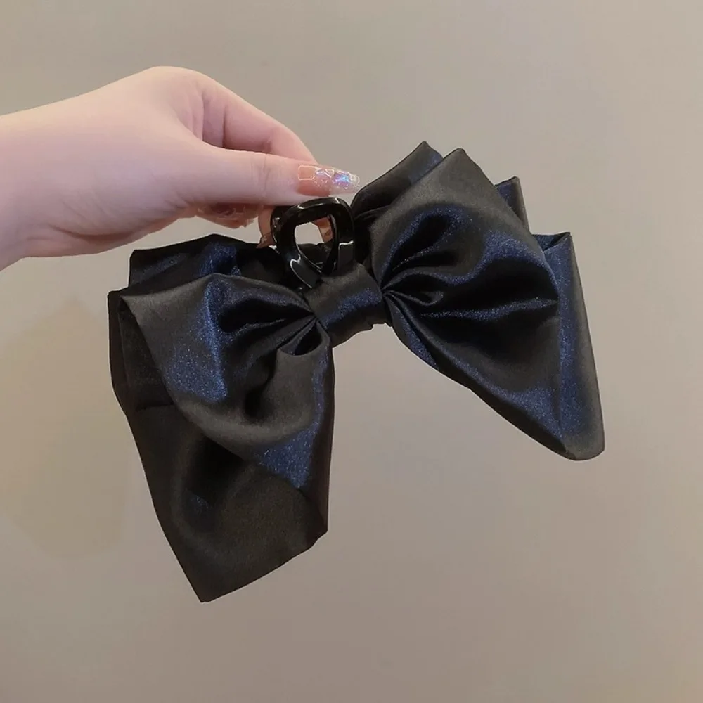 

Elegant Bow Ribbon Hair Band Women Hair Tie Girls Solid Satin Bowknot Scrunchies Ponytail Large Rubber Bands Hair Accessories