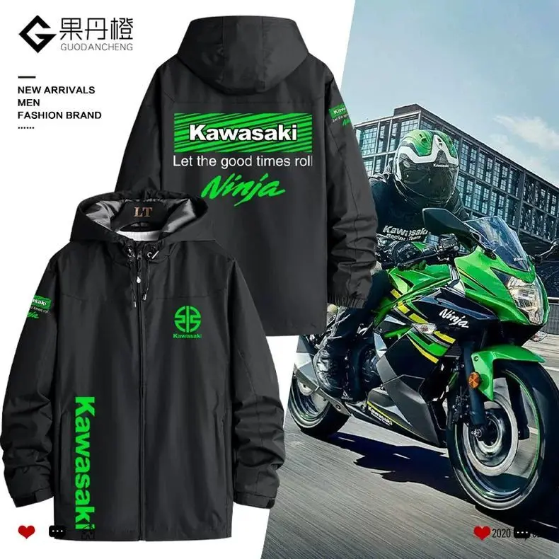 

Kawasaki Motorcycle NINJA Heavy Motorcycle Riding Suit Jacket Clothing Windproof and Waterproof Soft Shell Assault Suit