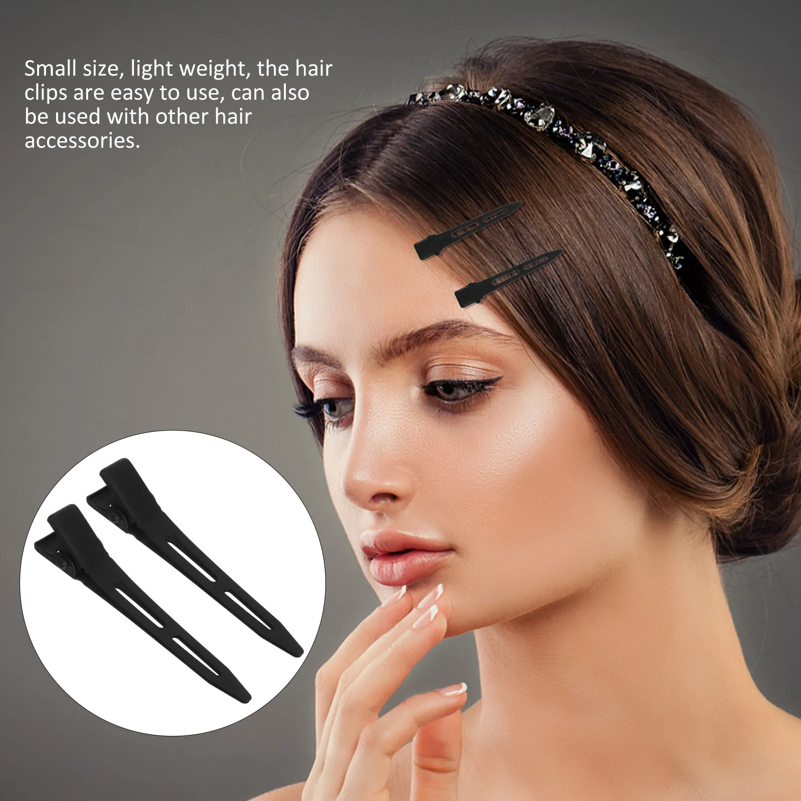 30Pcs Metal Alligator Hairpins No Bend No Crease Hair Clips Small Lightweight Hair Clip for Styling Sectioning Makeup Women