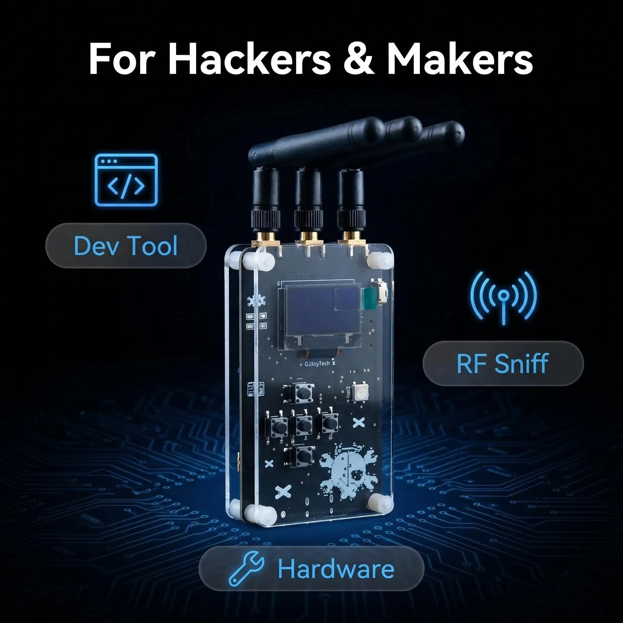 

NRF BOX V2.0 Open Source All-in-One BLE 2.4GHz Wireless Analyzer Bluetooth Network Development Tool
