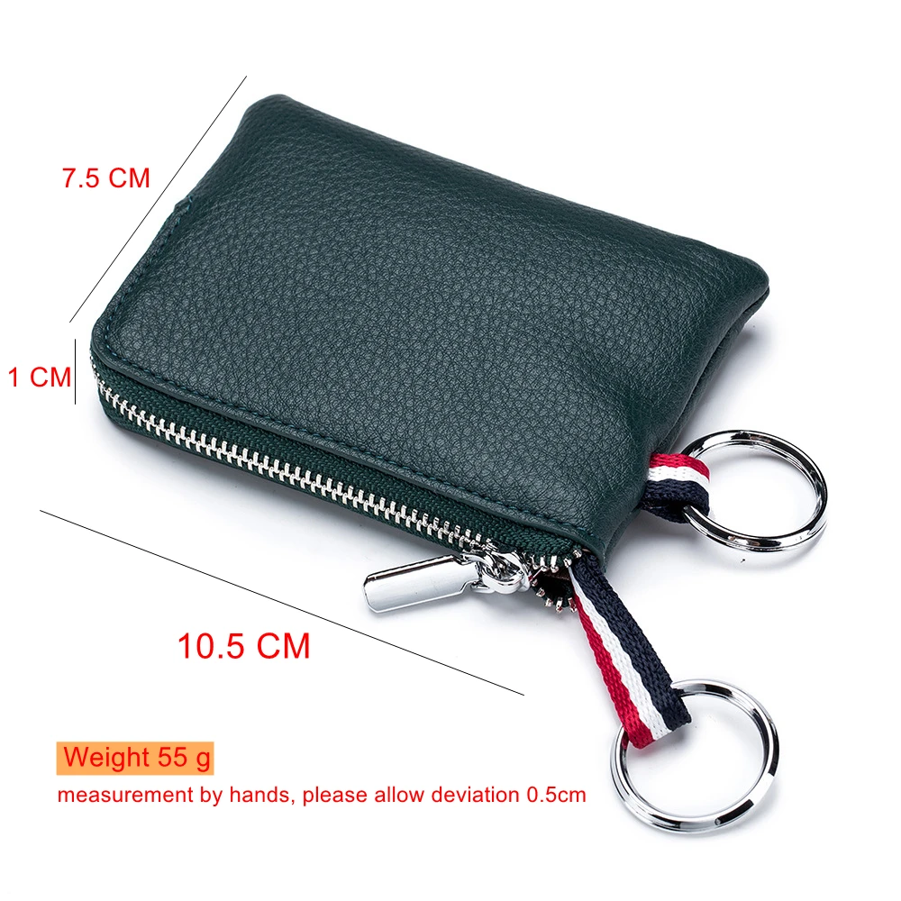 Mini monedero de cuero genuino para hombres, carteras de cuero de vaca, monedero pequeño, tarjetero, Mini bolsa de dinero, bolsos de embrague portátiles