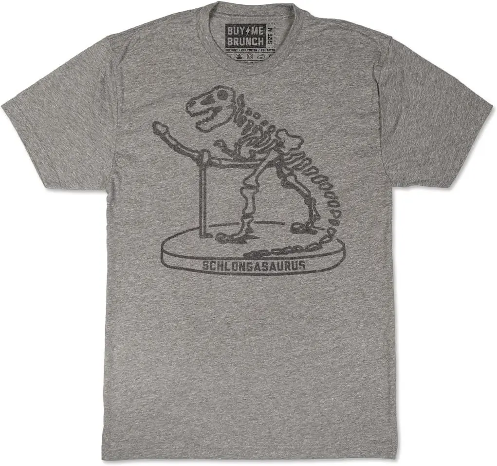 Buy Me Brunch Men's Schlongasaurus Dinosaur Tee