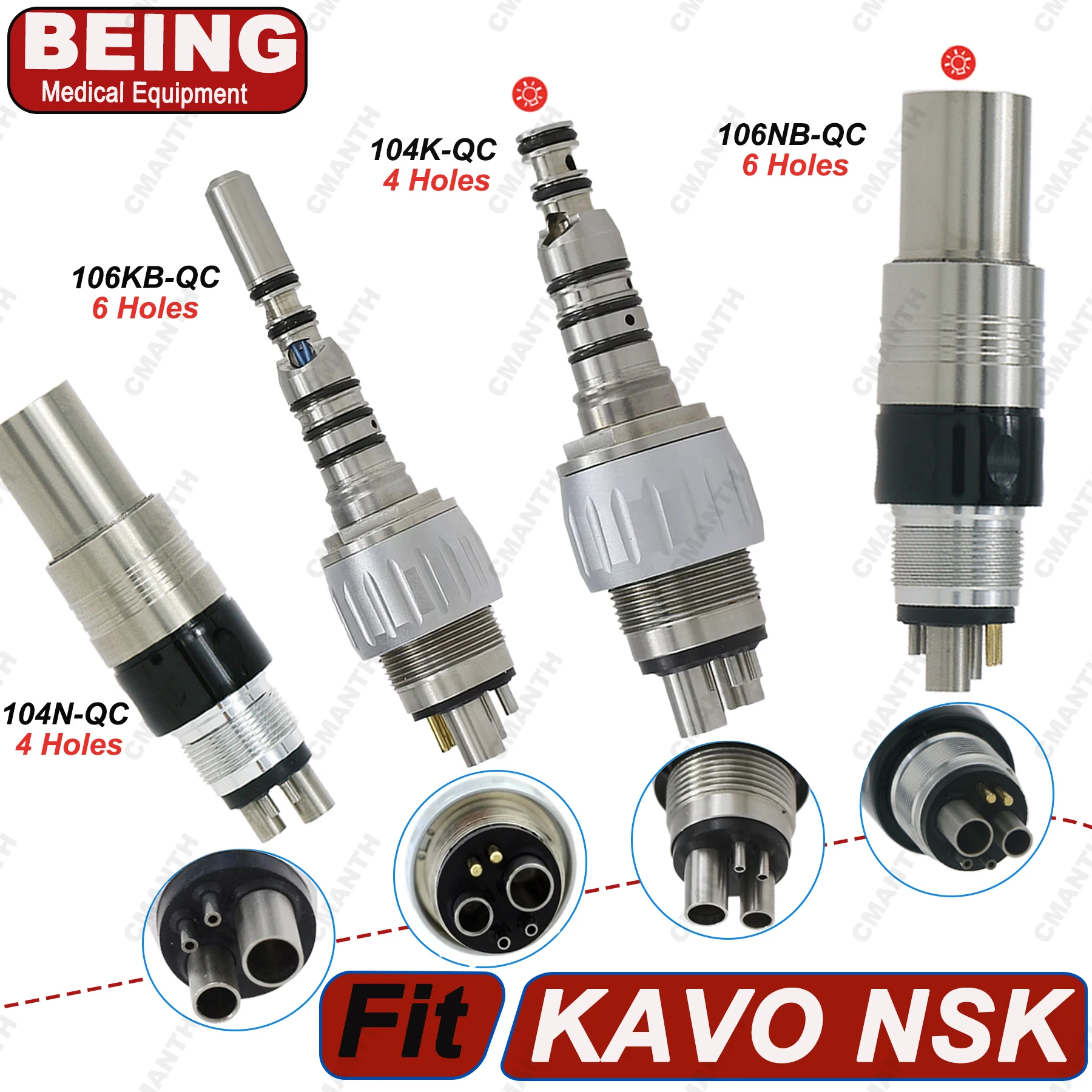 

For KAVO NSK Type Fiber Optic Handpiece BEING Dental Turbine Quick Coupling LED 4/6 Hole Spare Rotor Cartridge Dentist Tools