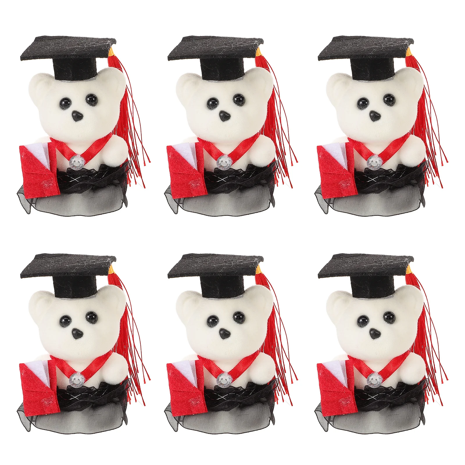 10Pcs Phd Bear Bouquet Materials Graduation Themed Decoration Craft for Gift Box Bag Party Supplies Commencement Presents
