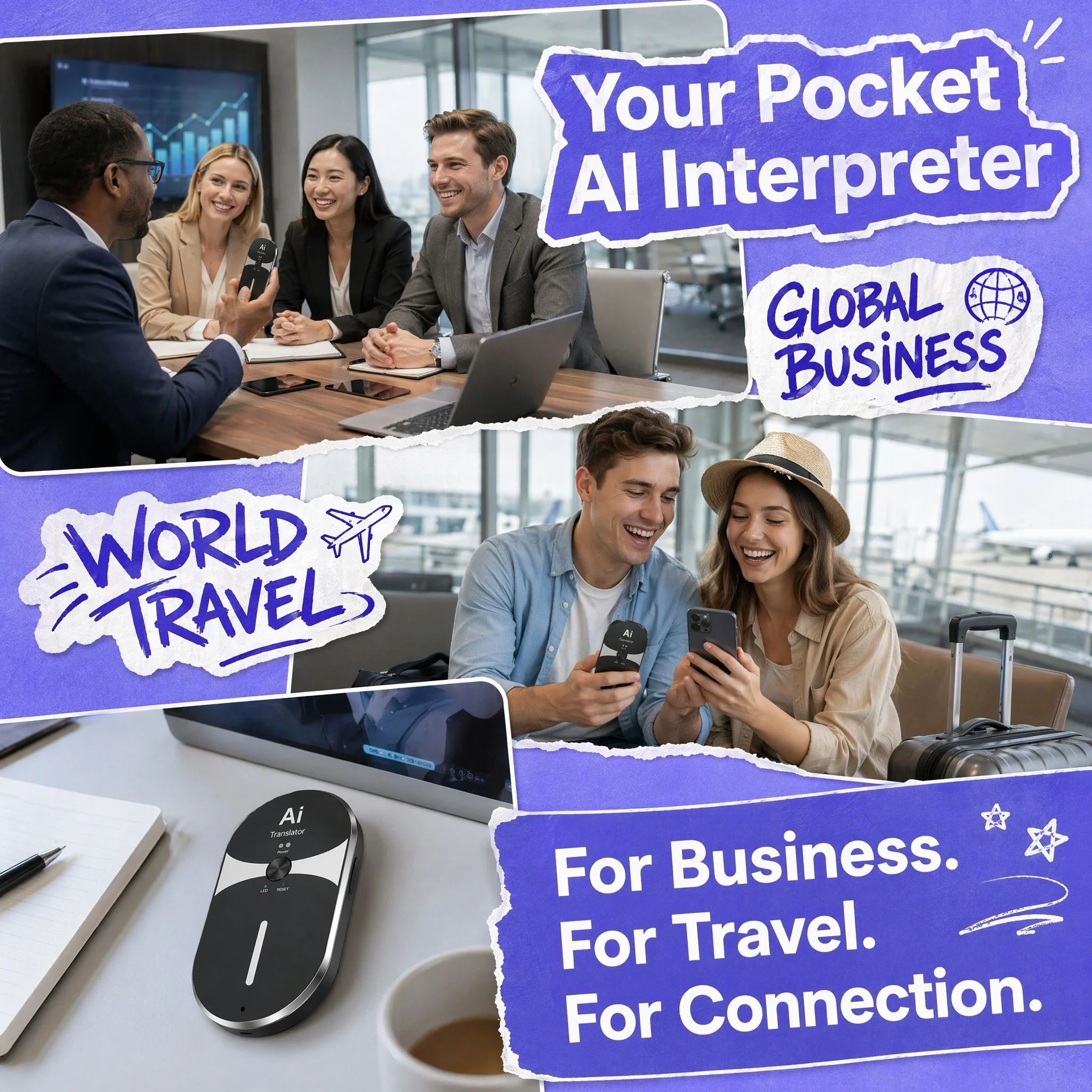 

2026 new AI translator for real-time translation/simultaneous interpretation/face-to-face translation/offline portability