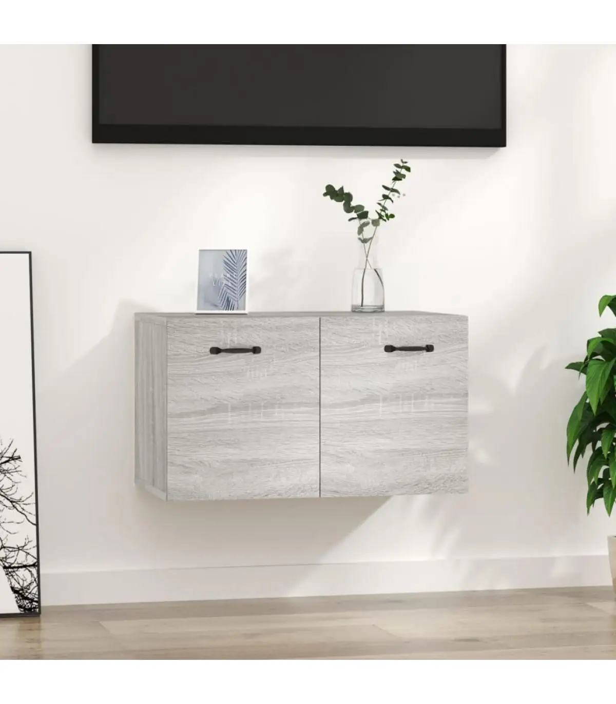 Lockers and storage cabinets wardrobe Wall plywood gray Sonoma 60x36,5x35 cm