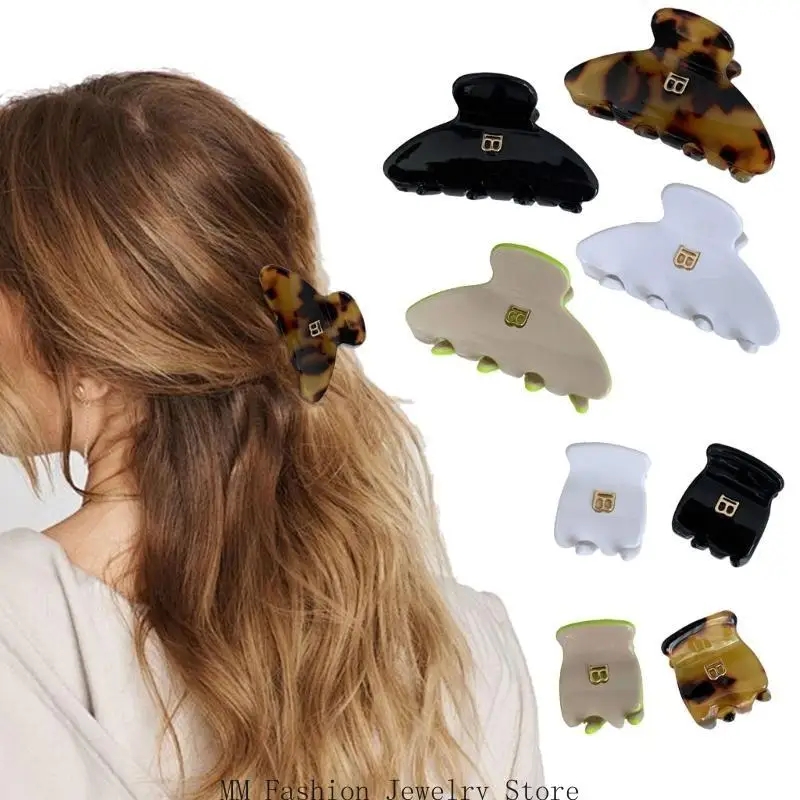 D0ub uniek haarklauwclip bruin haar klauw haar versiering elegante brede haarklauw clip haarversiering