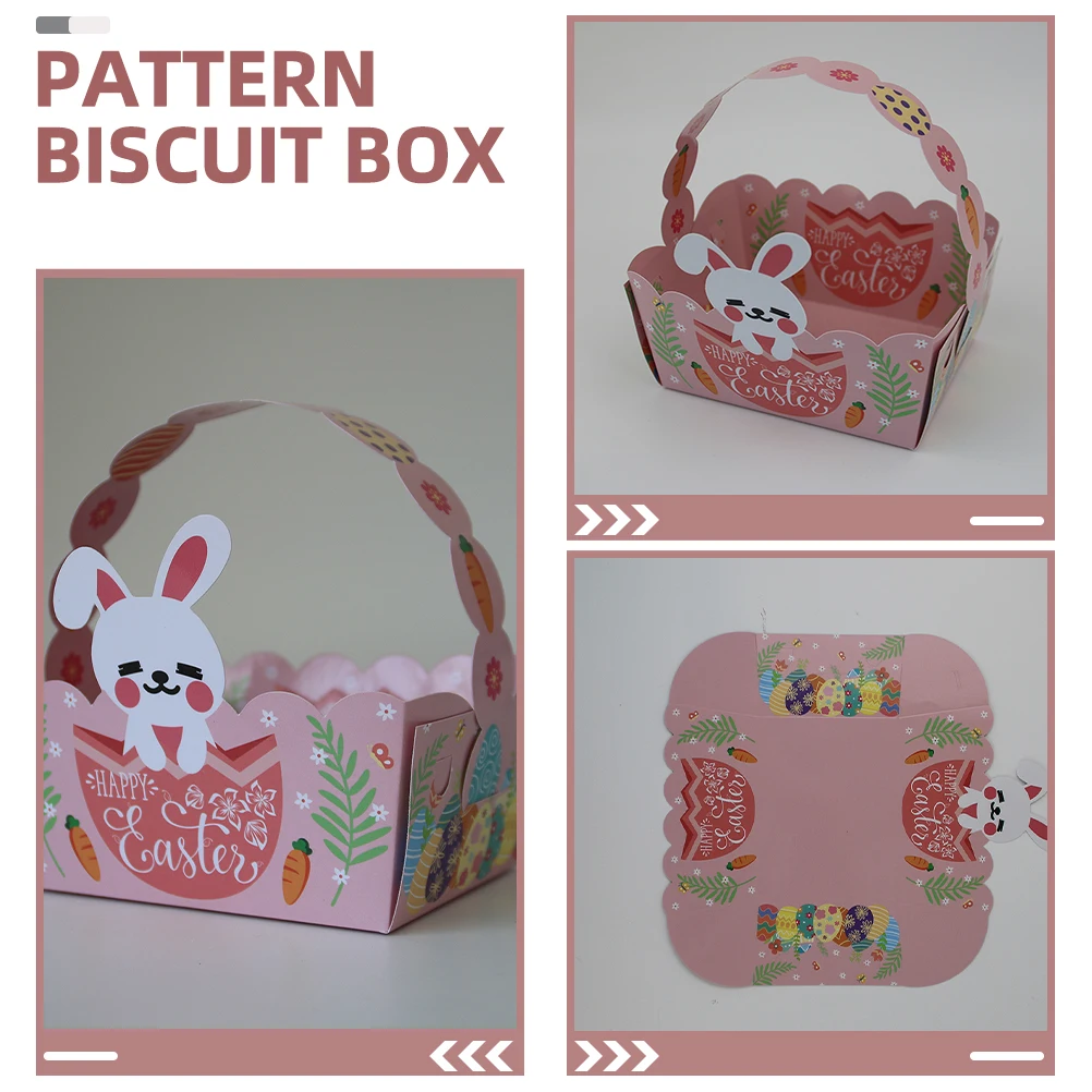 

50pcs Easter Gift Favors Small Paper Candy Container Cookie Box Storage Containers Sweets Packaging Holiday