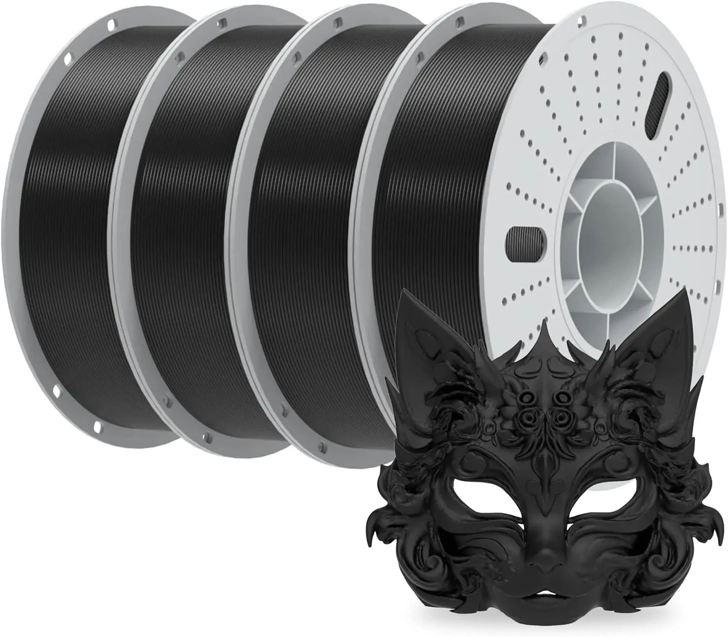 

High Precision PETG 3D Printer Filament, 1.75mm Diameter, Moisture-Proof and Durable for Smooth Printing, 4kg Black