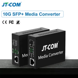 10G SFP+ Fiber to RJ45 Media Converter SFP+ 10/100/1000M/10G Ethernet Converter Transceiver Compatible Cisco