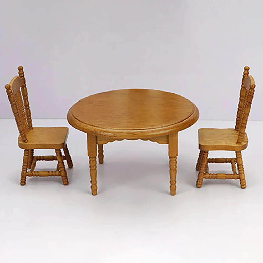 1/12 Dollhouse Miniature Accessories Mini Table Chair Set Simulation Furniture Model for Doll House Decoration ob11 bjd