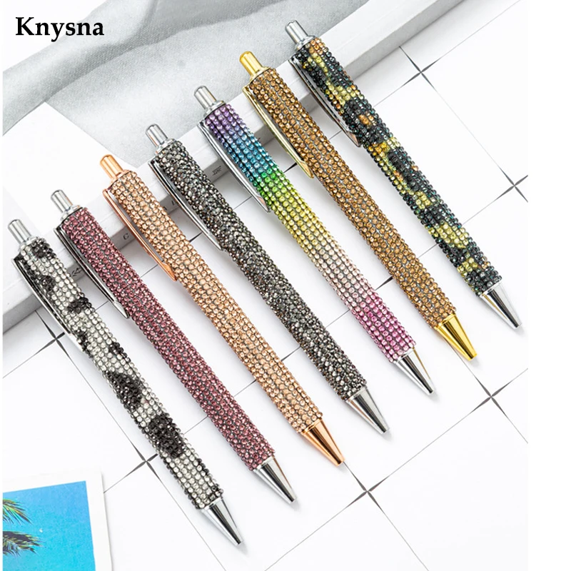 Knysna Bright Sparkling Diamond Ballpoint Pen Cute Student Stationery Signature Pen Writing Smooth School Stationery Press