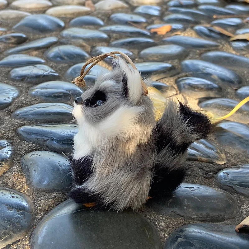 Wasbeer simulatie dier knuffel kerstcadeau schattig huisdier pop auto tas hangende decoratie ornament