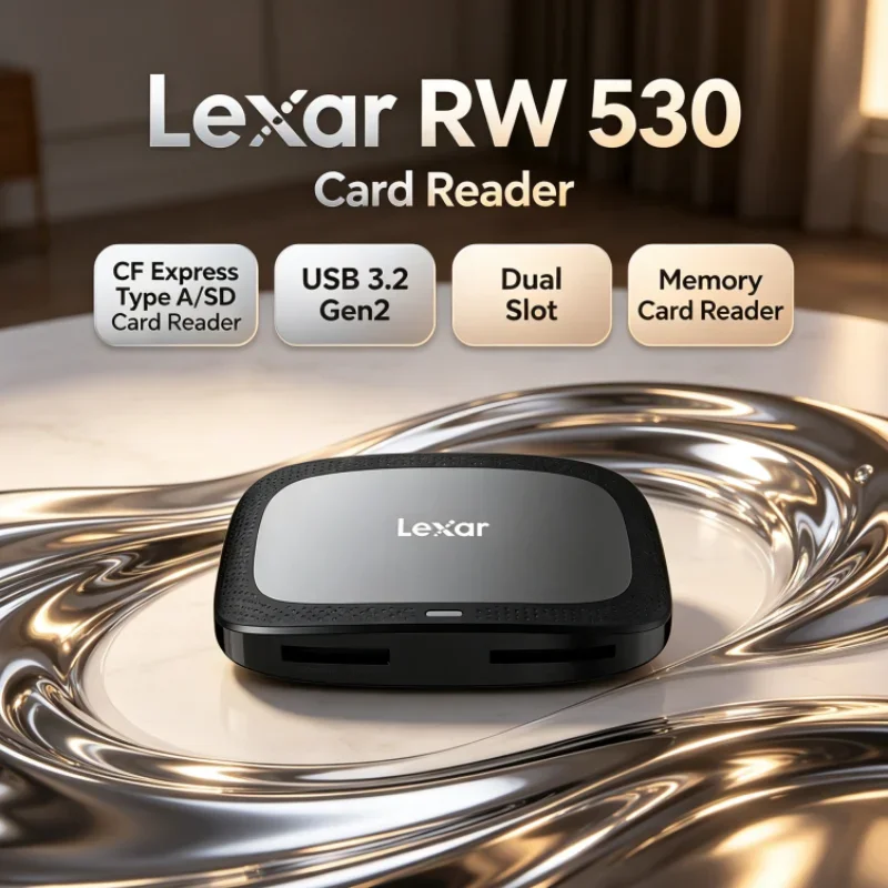 Lexar CFexpress Type A / SD Memory Card Reader SD Card Reader RW530 Dual Slot USB 3.2 Gen2 CFA Max 900MB/s