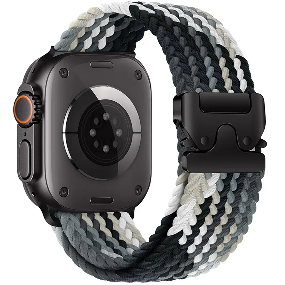 for Apple Watch 46mm Band 49mm 45mm 44mm 42mm Nylon Loop Parachute-style Buckle Strap iWatch Ultra 10 9 8 7 6 SE 5 4 3 41mm 40mm