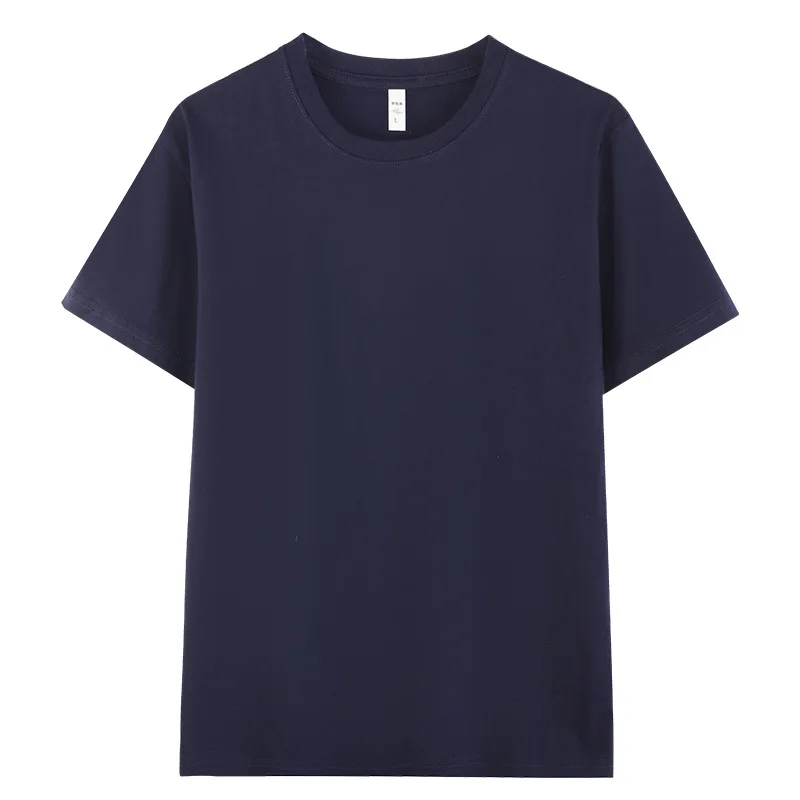 Combed Cotton Cotton-Shirt Advertising Shirt Custom Printed Embroidered Round Neck Short Sleeve Election Shirt Workw