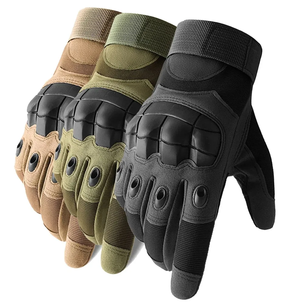 Guantes militares de dedo completo para motocicleta, manoplas antideslizantes para deportes al aire libre, Softshell, carreras de motociclistas