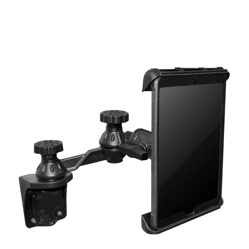 Montage sur rail vertical avec double bras oscillant de 12 po et plaque ronde