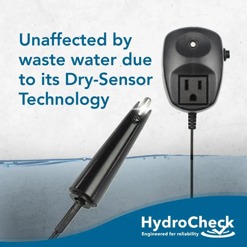 Sewage Pump Switch HC5000T Sensor Install No Disruption All Pump Compatibility