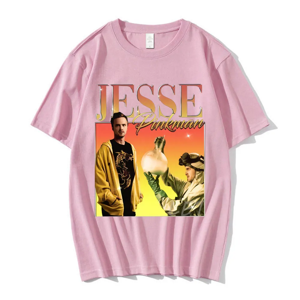 Jesse Pinkman Print T-Shirt Summer Funny Hip Hop T-shirts Casual Loose Male Cotton Tops Tee Shirt Oversized Harajuku Streetwear