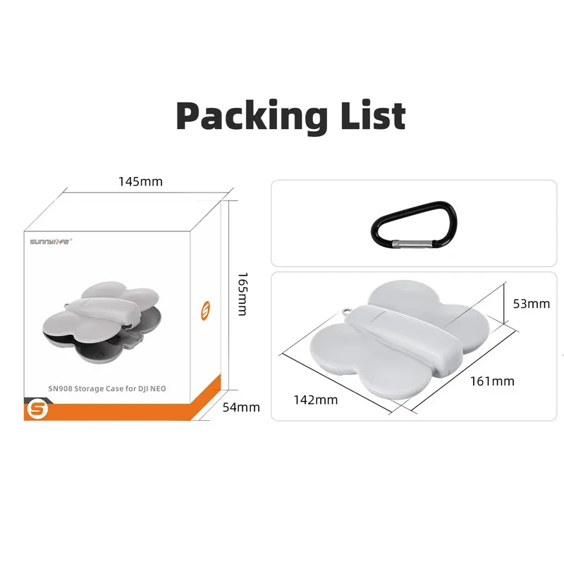 حافظة واقية لطائرة DJI Neo Drone حافظة تخزين للسفر مضادة للتصادمات لـ DJI Neo Butterfly صندوق حماية ملحقات بلاستيكية