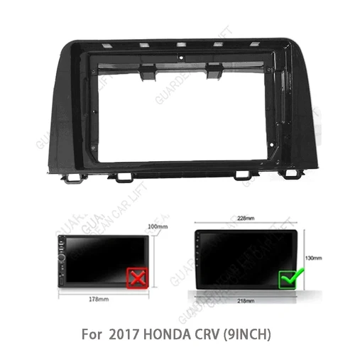 Imagen 2 del producto Fascias de Radio para coche de 9 ""/10,1"" para Honda CRV 2017-2021, reproductor de marco estéreo Android, Panel de unidad principal de 2 Din con Cable decodificación canbus