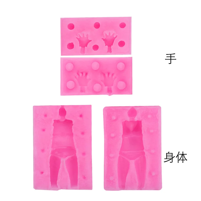 

Mini Proportional Body Mold Small Hand Modeling Ultra-Light Clay Universal Decoration Silicone Mould C22
