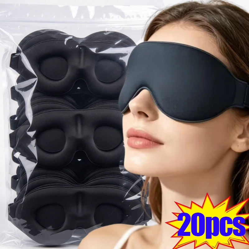 3D Eye Mask Adjustable Suitable for Men and Women with No Pressure on the Eyes Breathable and Light Blocking Eye Mask Black