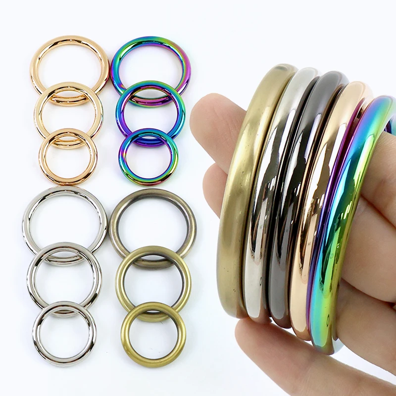 5/10Pcs 15/19/25/32/38/50mm O Ring Metal Buckle for Bag Strap Dog Collar Belt Rings Clasp Carabiner Keychain Hook Loop Hardware