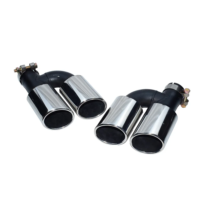 Quad Roestvrijstalen Auto Uitlaatpijp Voor Audi A3 A4 A5 A6 A7 A8 Up S3 S4 S5 S6 S7 S8 Sq3 Sq5 Ontwerp Uitlaat Tip 60Mm Uitlaat
