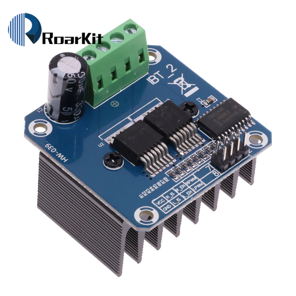Podwójny BTS7960 B BTS7960B DC 43A moduł sterownika silnika krokowego h-bridge moduł PWM do inteligentnego samochodu Arduino