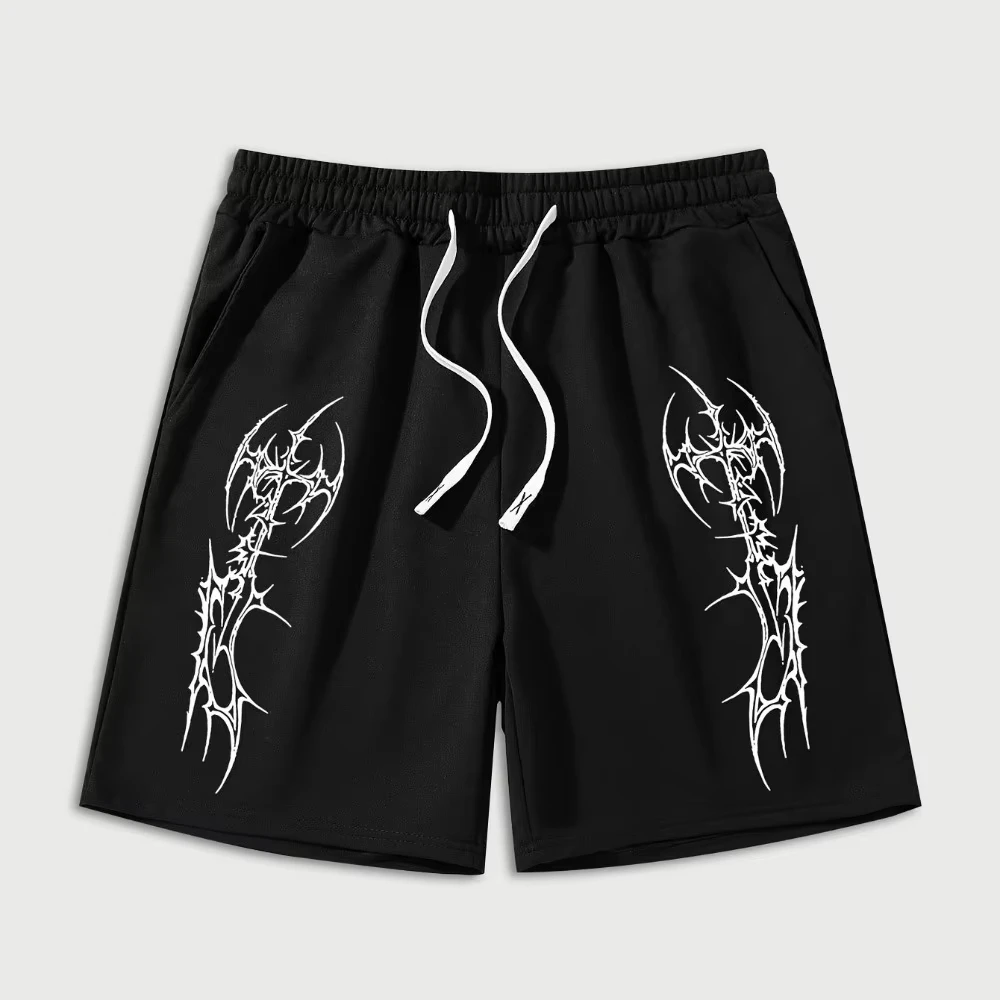 

2026 Summer Hot Selling Fashion New Retro Gothic Design 3D Printing Design Shorts Street Quick Drying Y2K Street Shorts
