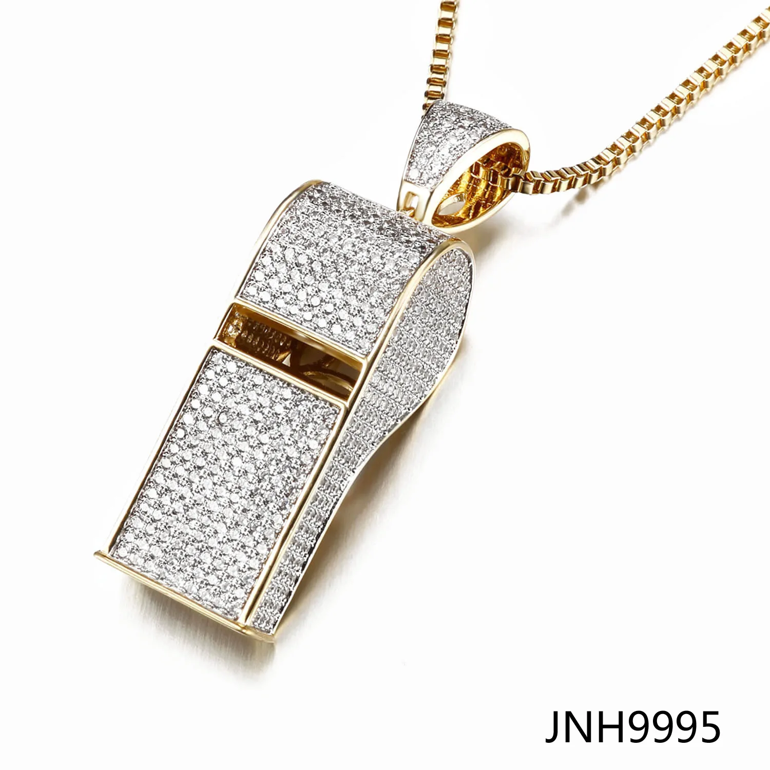 

Miami Cuban Link Chain with Pendant Whistle Simple Fashion Necklace Hip Hop Jewelry