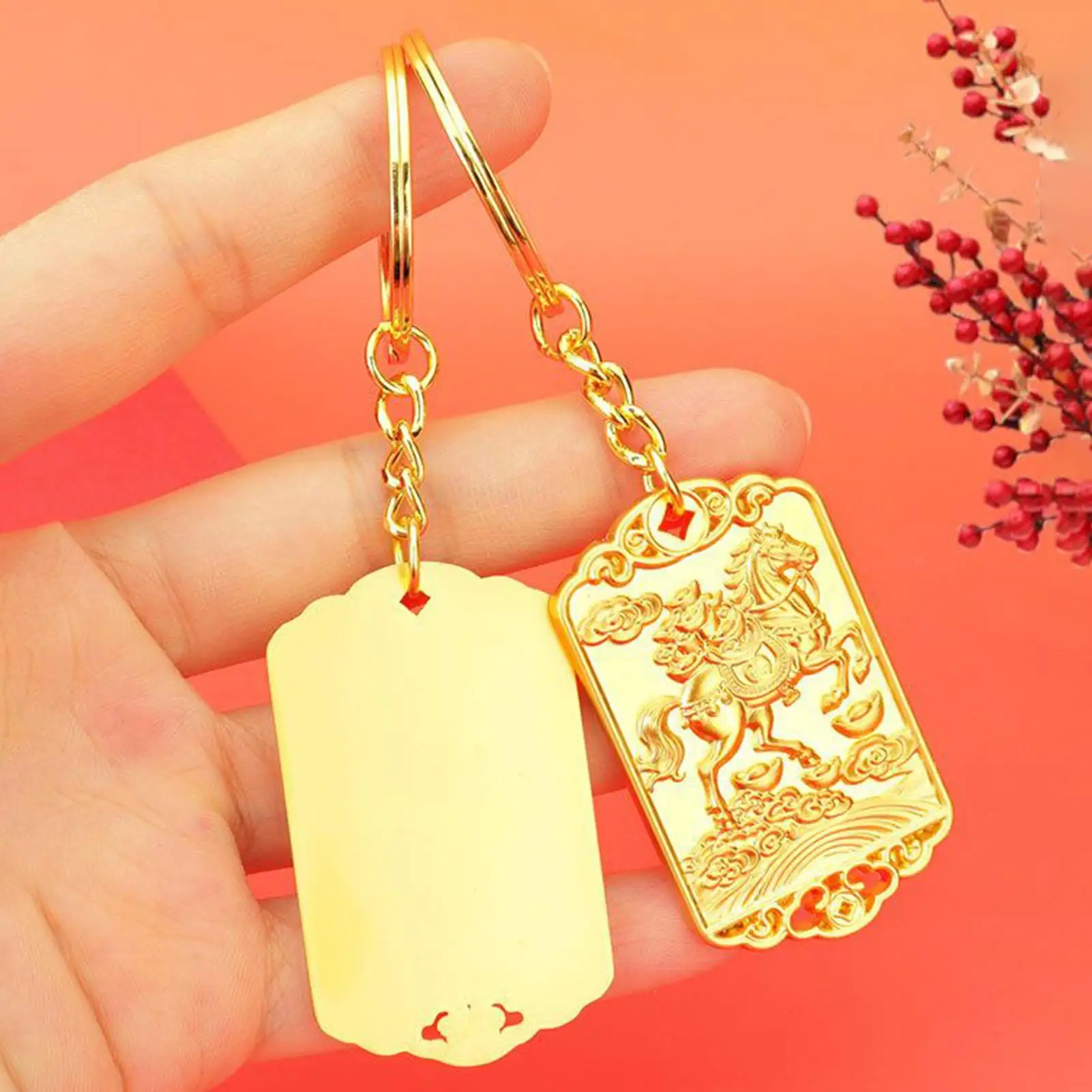 Horse Keychain Lunar New Year Spring Festival Animal Charm Ornament Decoration for Women Teens Adults Bag Backpack Travel Gift