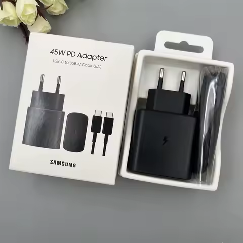 Samsung 45W PD Charger Super Fast Charging Power Adapter 5A Type C Cable For Galaxy S25 S24 S23 S22 Ultra Plus Z Flip/Fold 7 6 5