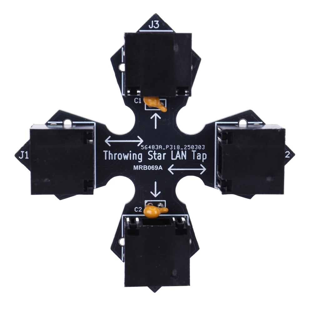 Networking Throwing Star LAN Tap Netzwerkmonitor Network Packet Capture Mod RJ45-Anschluss Passiver Ethernet-Tap für Sicherheit