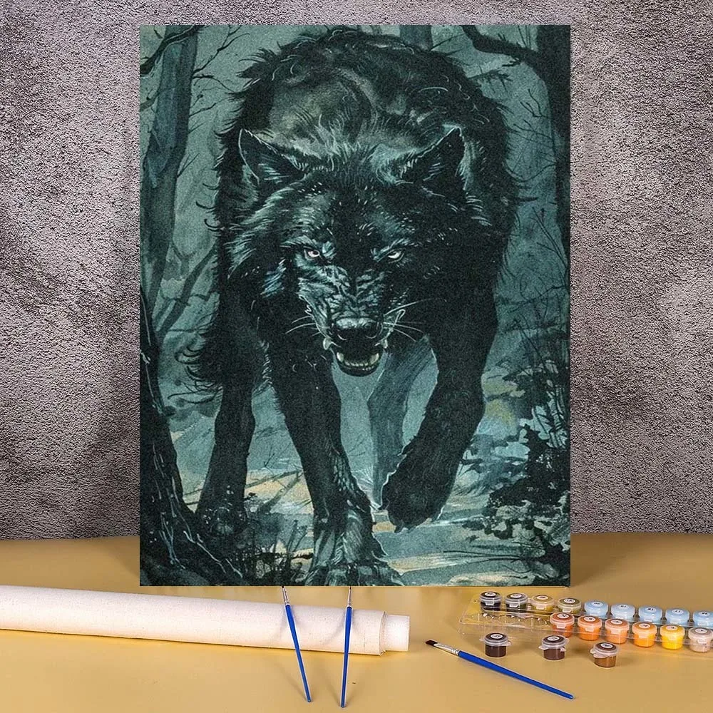 Animals Wolf Painti… - image