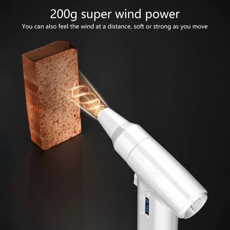 Mini ventilateur portable ventilateur 8000mAh souffleur d'air avec 150000 / min 6 vitesses ajustement USB rechargeable