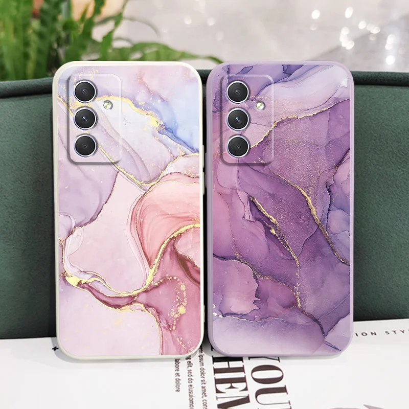 Gold Marble Case For Samsung Galaxy A54 A34 A24 A56 A36 A26 A17 A16 A14 A55 A35 A25 A15 A07 A06 A05 A05S A04 A04S A04E 4G 5G