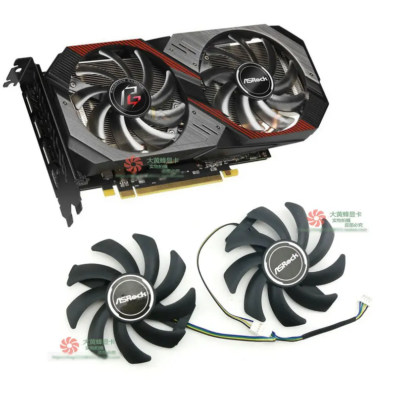 New for ASRock RX5500XT RX5600XT RX570 590  Graphics Video Card Cooling Fan PVA080E12R