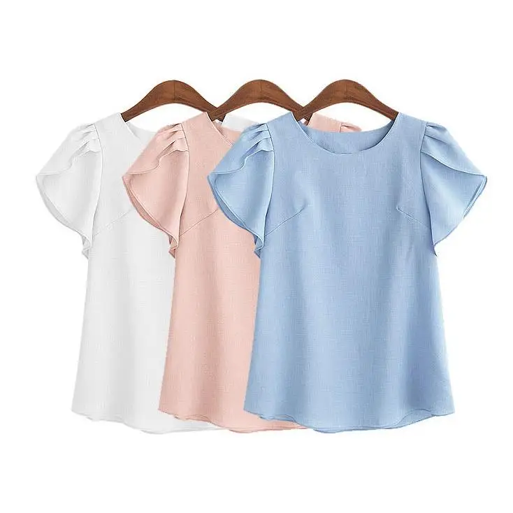 

Slim Fit Women's irt Le Fat Size Lotus round Ne Casual Cotton T-irt Street Sle ort Sve Busin Outdoor Wear