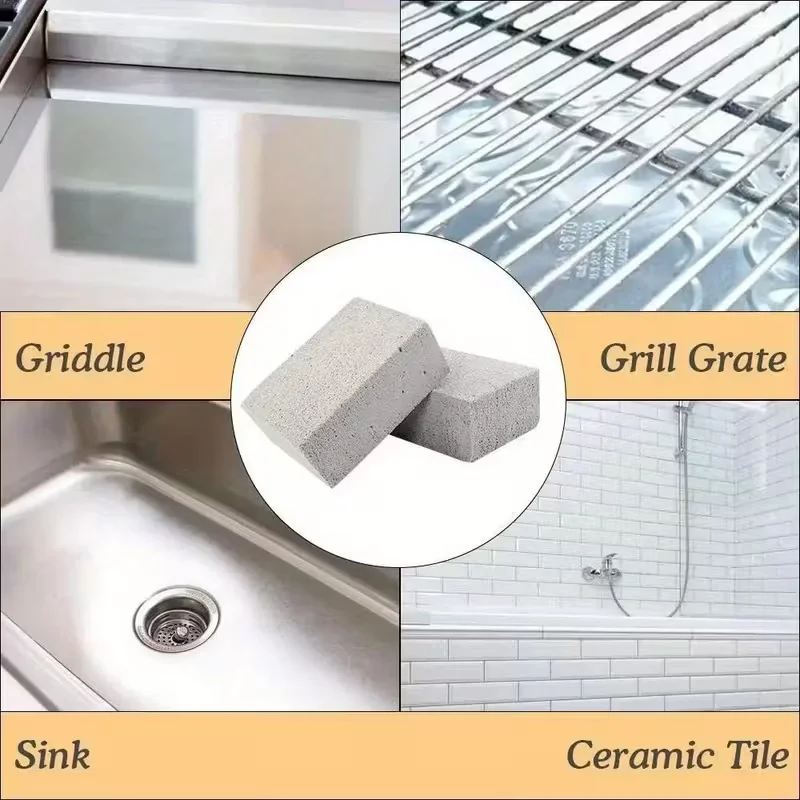 1 قطعة شواية باربيكيو تنظيف الطوب شواء رغوة الزجاج تنظيف حجر الخفاف حجر الطوب شواء أدوات المطبخ شواء في الهواء الطلق #5